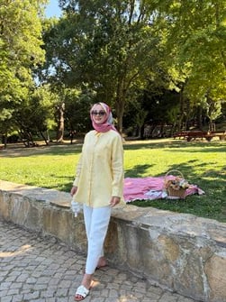 Eliza Keten Gömlek SARI
