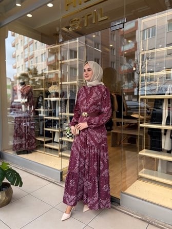 ESTATE ELBİSE BORDO