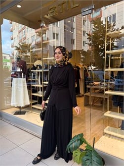 SERENZA ÖRME TAKIM SİYAH