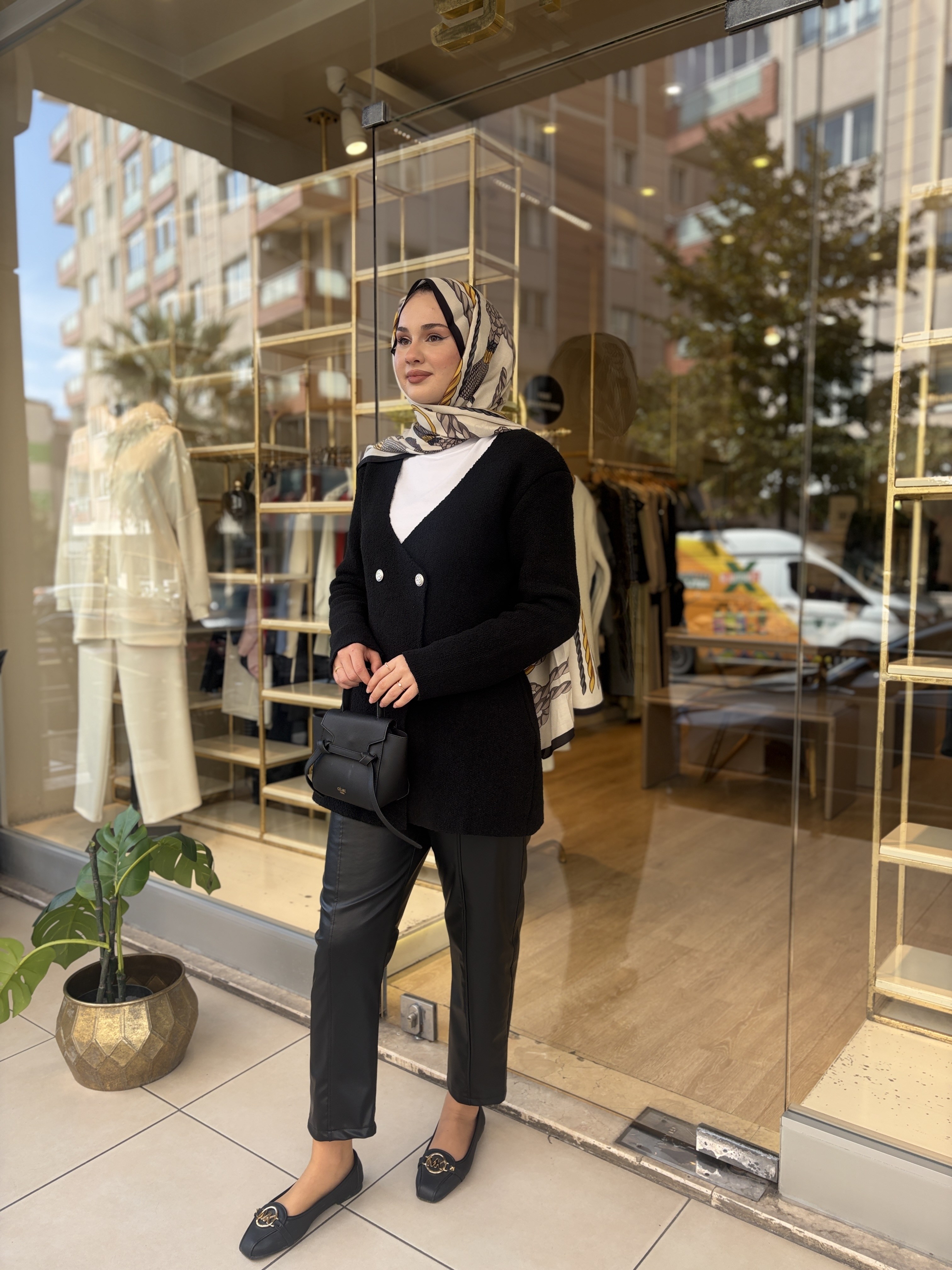 1921 LADY TRİKO ÇEKET SİYAH
