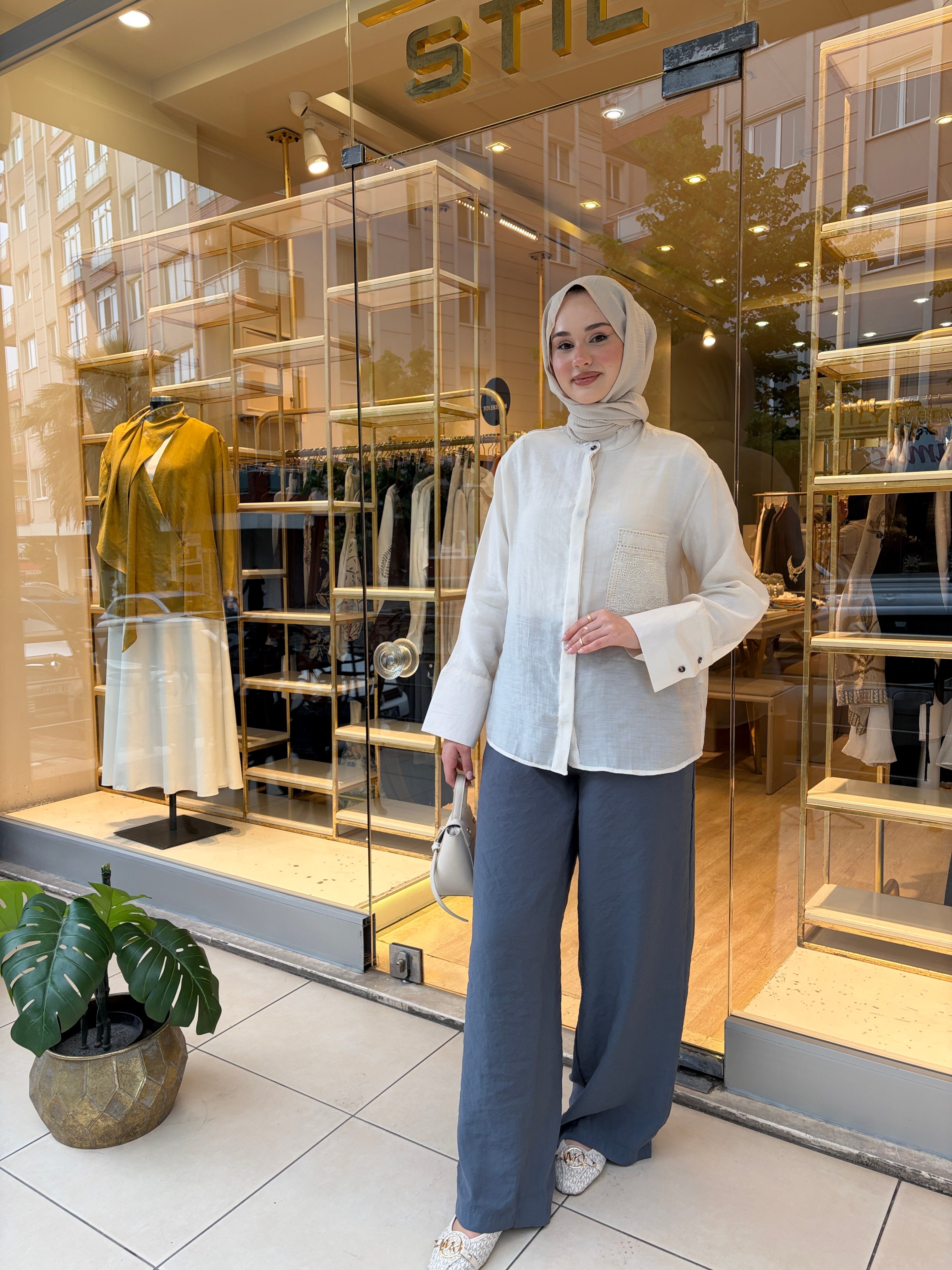 BELİ LASTİKLİ MODAL PANTOLON ANTRASİT