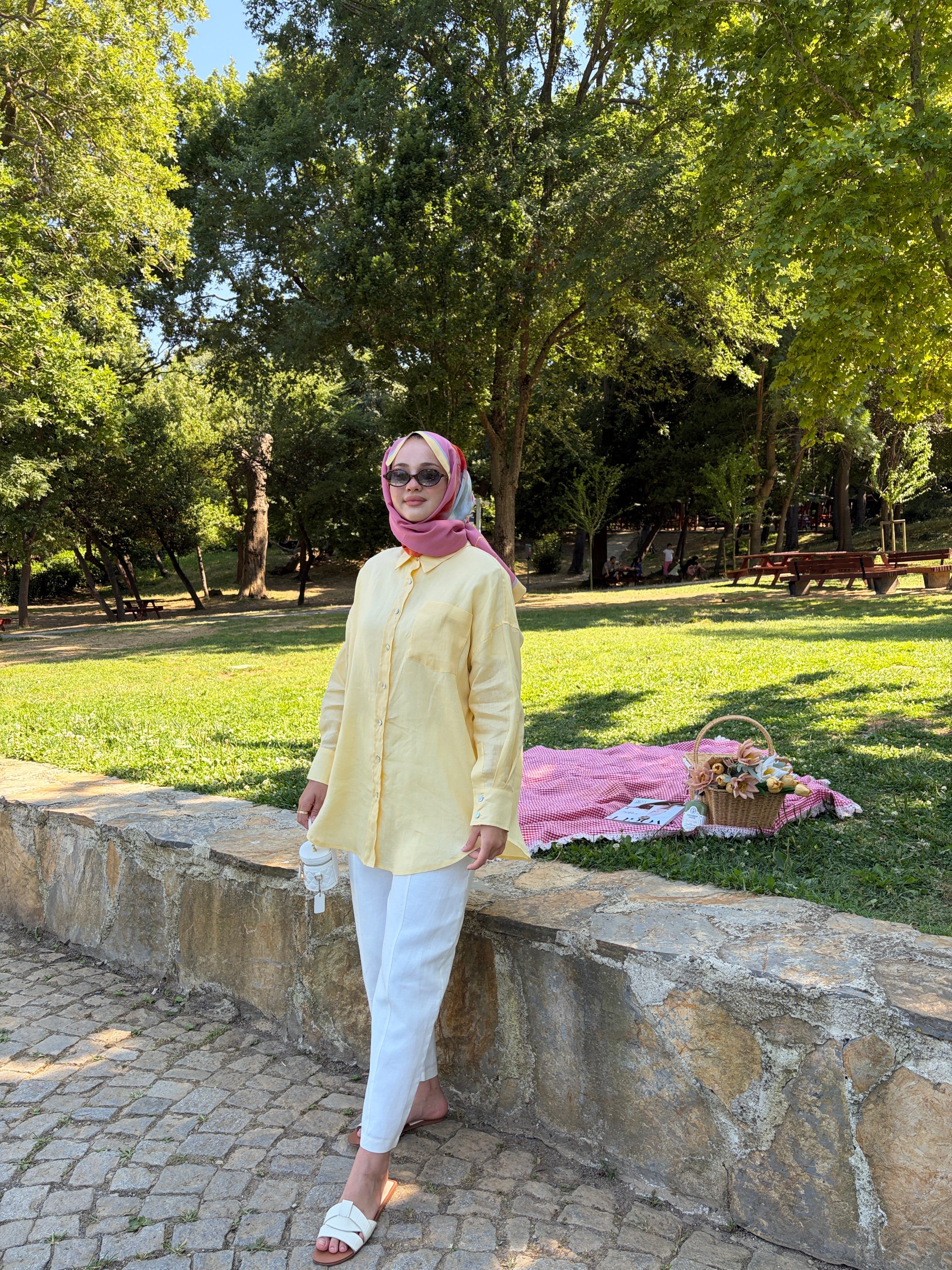 Eliza Keten Gömlek SARI