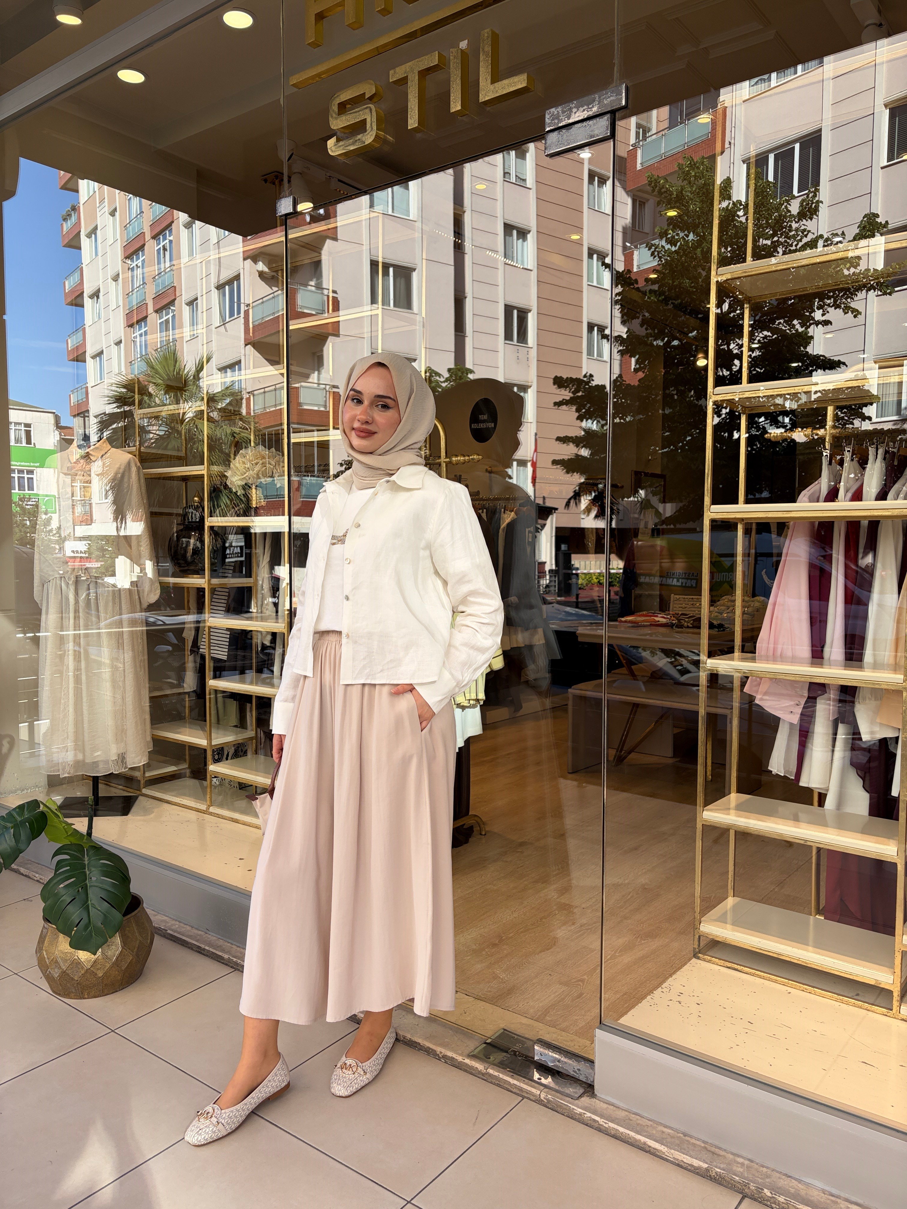 LADY TENSEL PANTOLON BEJ