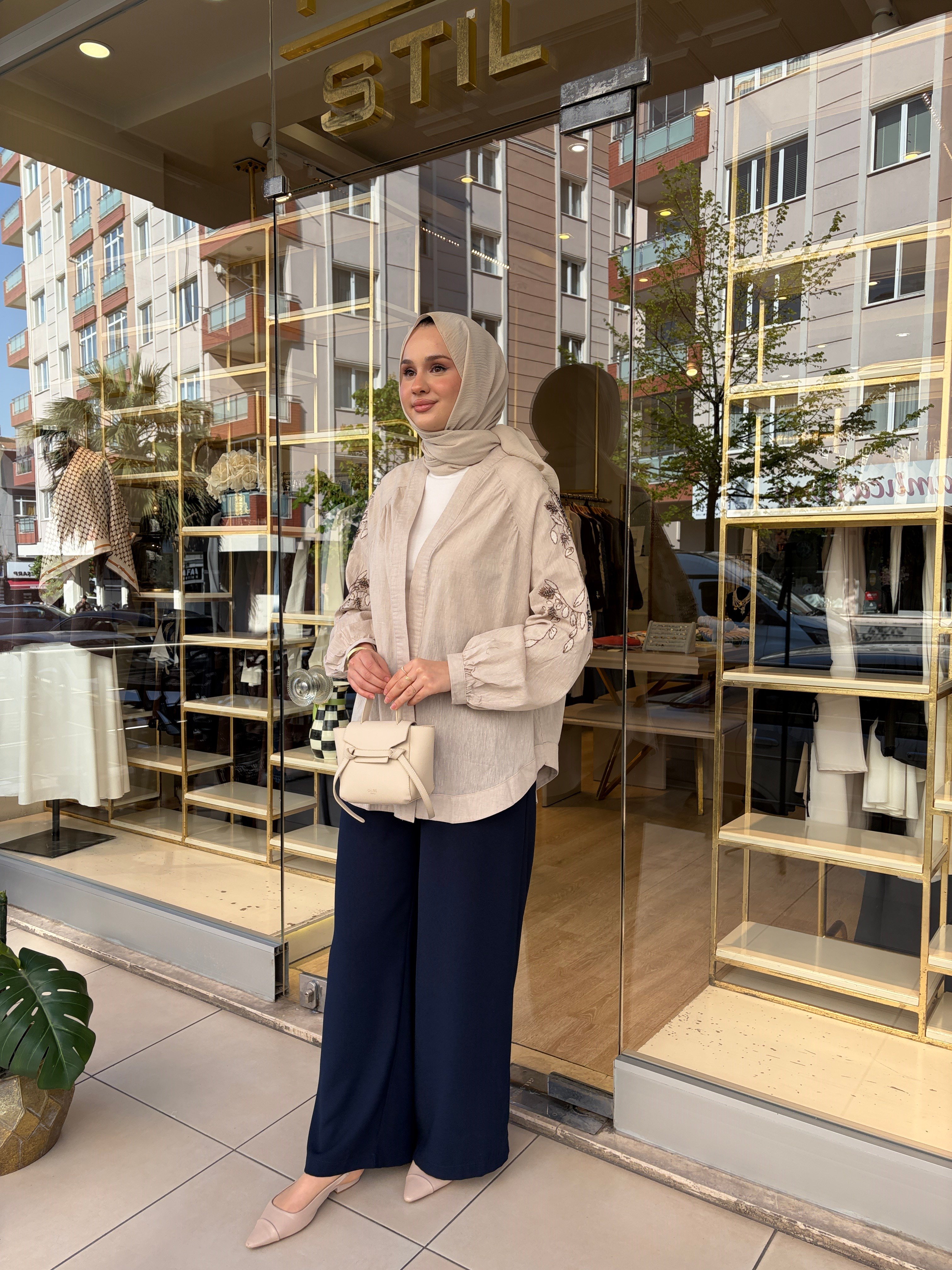 LASTİKLİ KREP PANTOLON LACİVERT