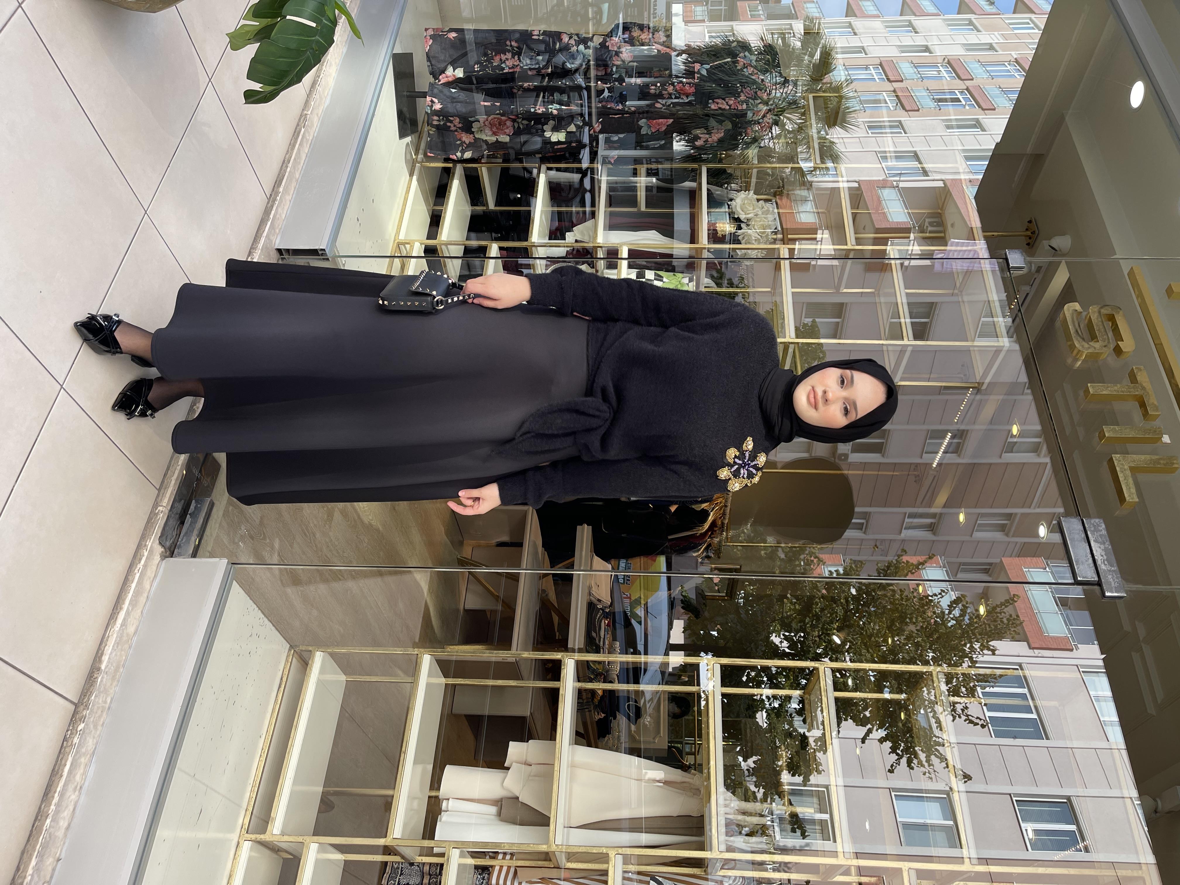 VİOLETTE ANGORA BLUZ SİYAH