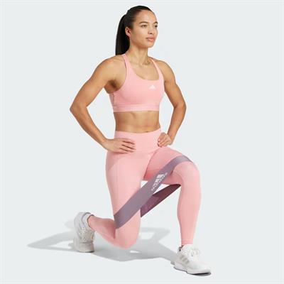 ADIDAS KADIN KOŞU TAYT Optime Essentials Stash Pocket 1/1 Pembe