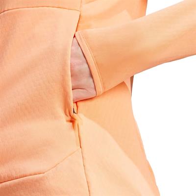 ADIDAS KADIN POLAR CEKET Terrex Xperior Light Turuncu Kapüşonlu Tam Fermuar