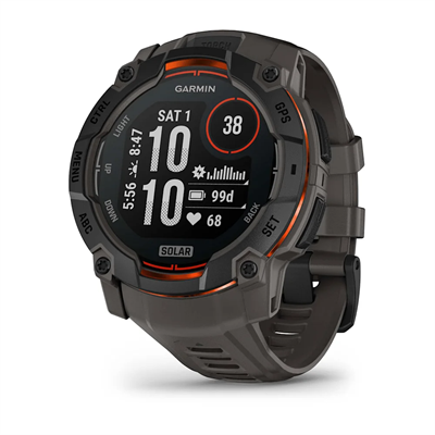 Garmin Instinct 3 – 50 mm, Solar – Kömür Siyahı