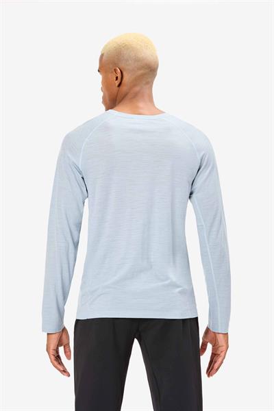 NNormal Mens Merino Long Sleeve Erkek Koşu Tişörtü - Mavi