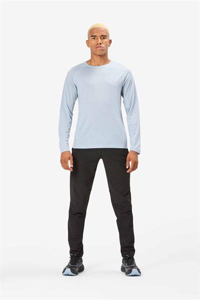 NNormal Mens Merino Long Sleeve Erkek Koşu Tişörtü - Mavi