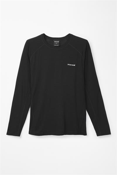 NNormal Mens Merino Long Sleeve Erkek Koşu Tişörtü - Siyah