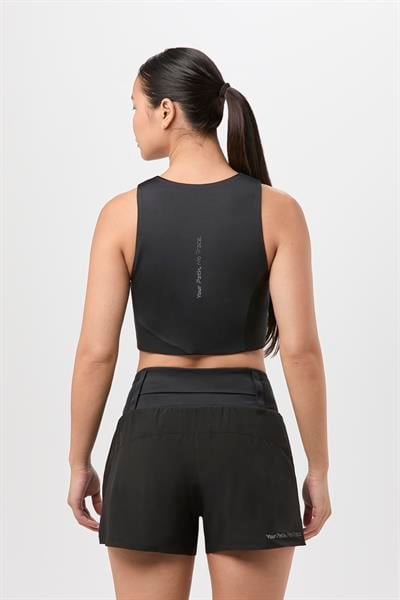 NNormal Trail Cropped Top Koşu Atleti - Siyah