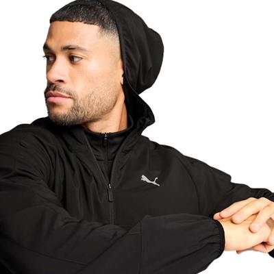 Puma M Tad Tech Woven Full Zip Erkek Siyah Koşu Ceketi