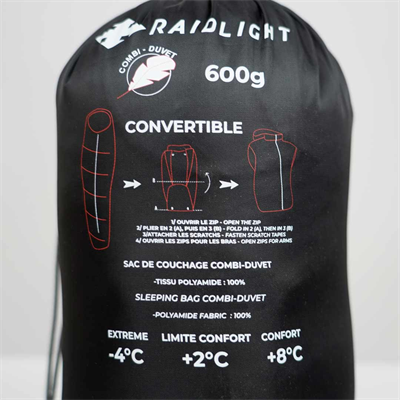 Raidlight 2si 1 Arada Ultralight Down Uyku Tulumu ve Ceketi
