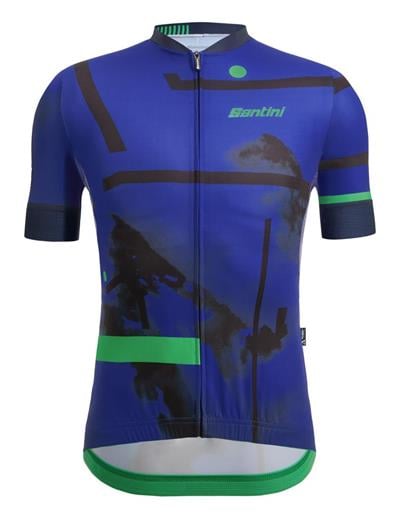 Santini Delta Berg Unisex Bisiklet Forması 3S94275RDELTABERG BLU Nautica