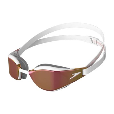Speedo Fastskin Hyper Elite Mirror Yüzücü Gözlüğü - Beyaz/Altın