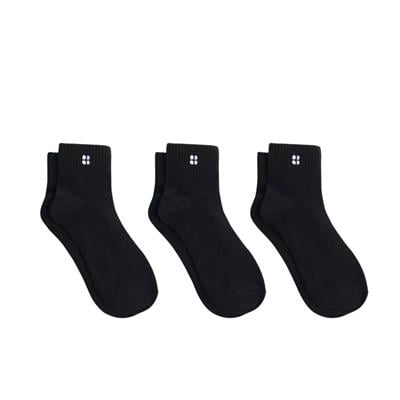Sweaty Betty Essentials Mini Crew Socks 3 Pack Kadın Siyah Çorap