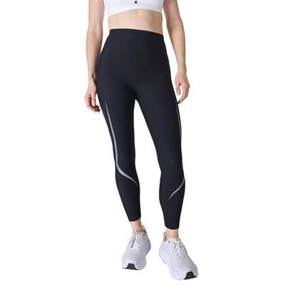 Sweaty Betty Zero Gravity 7/8 Illuminate Run Kadın Siyah Koşu Taytı