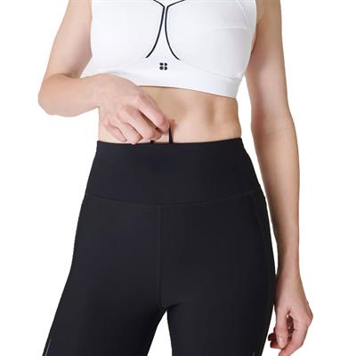 Sweaty Betty Zero Gravity 7/8 Illuminate Run Kadın Siyah Koşu Taytı