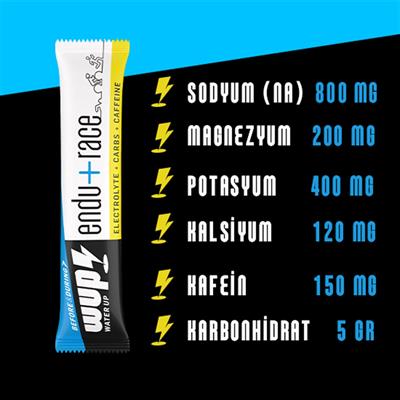 WUP Endu+race Kafeinli Elektrolit Tozu Limonlu Kutu (40 Adet)
