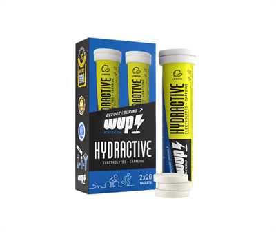 WUP Hydractive Elektrolit ve Kafeinli Efervesan Tablet Limonlu Kutu (2x20 Tablet)