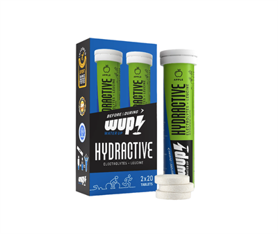 WUP Hydractive Elektrolit ve Lösinli Efervesan Tablet Elmalı Kutu (2x20 Tablet)