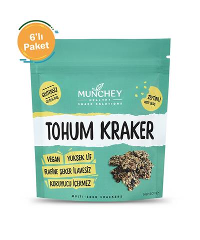 Munchey Zeytinli Tohum Kraker 6lı Paket