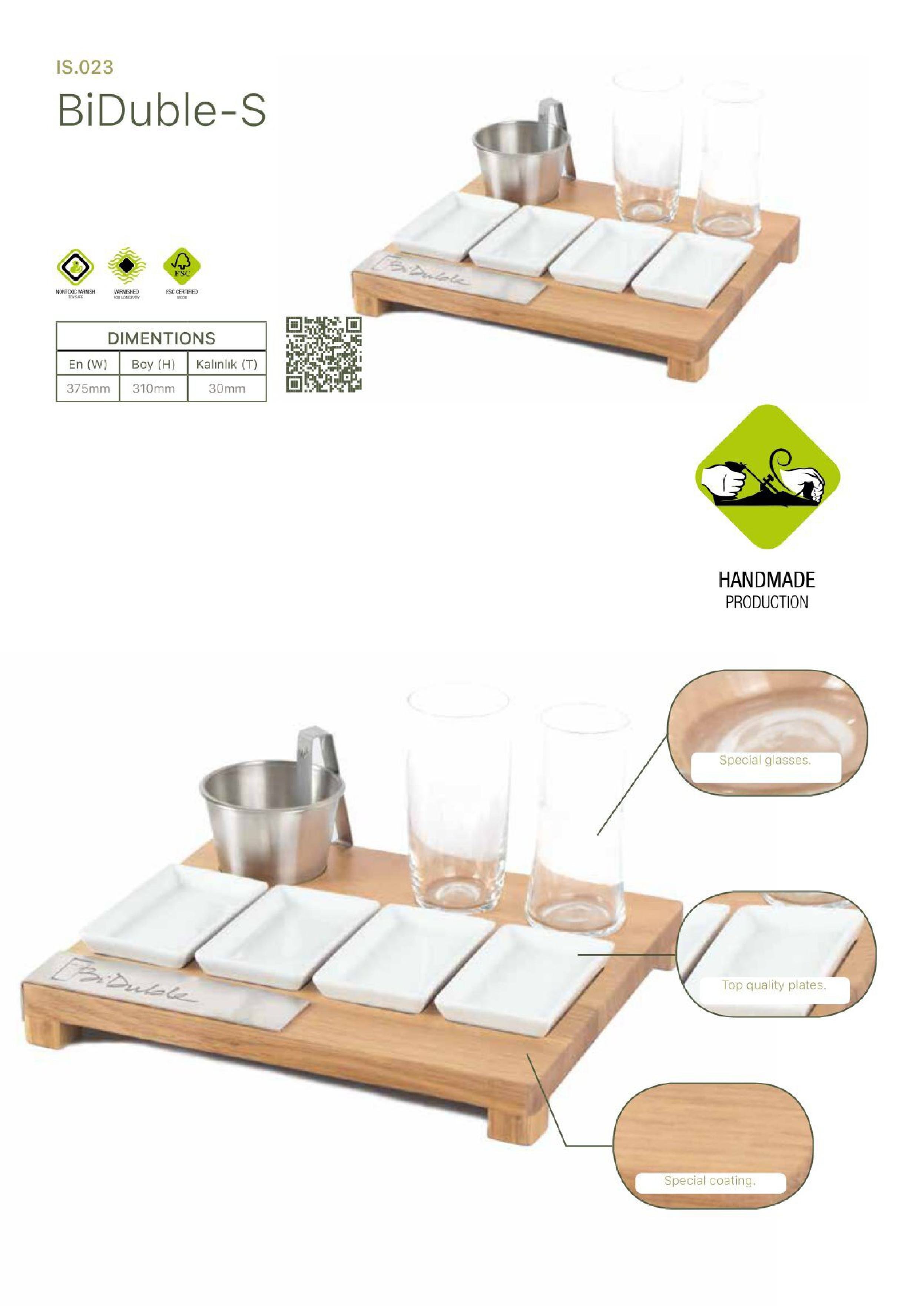 compact rakı serving set, wooden rakı presentation, handcrafted rakı tray, Bi Duble-S rakı ensemble, traditional rakı serving, artisan rakı accessories, cultural rakı set, elegant wooden rakı serving board, authentic rakı experience