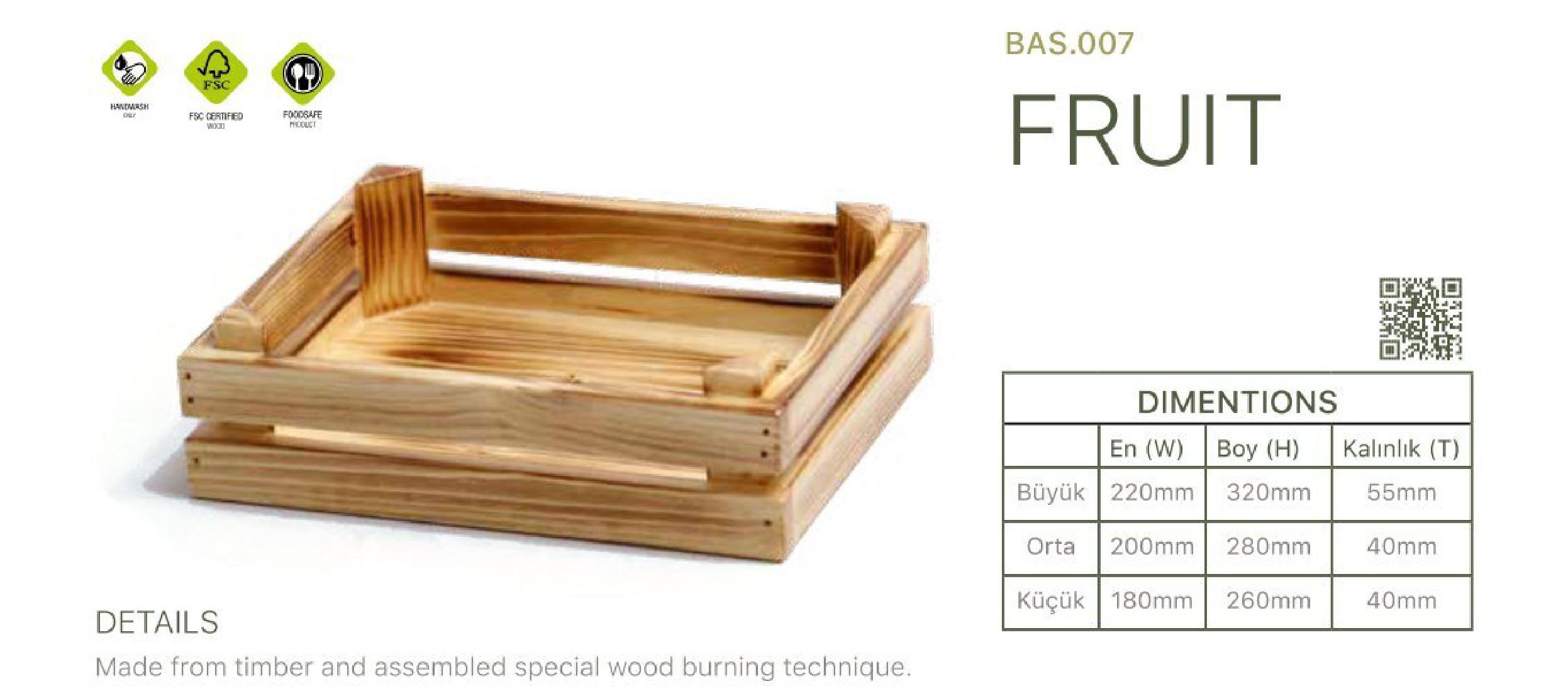 fruit wooden crate tray, rustic wood fruit holder, natural wood fruit box, handcrafted food crate, wooden food presentation tray, fruit serving tray, decorative fruit box, vintage crate style, farmhouse fruit tray, natural fruit platter
