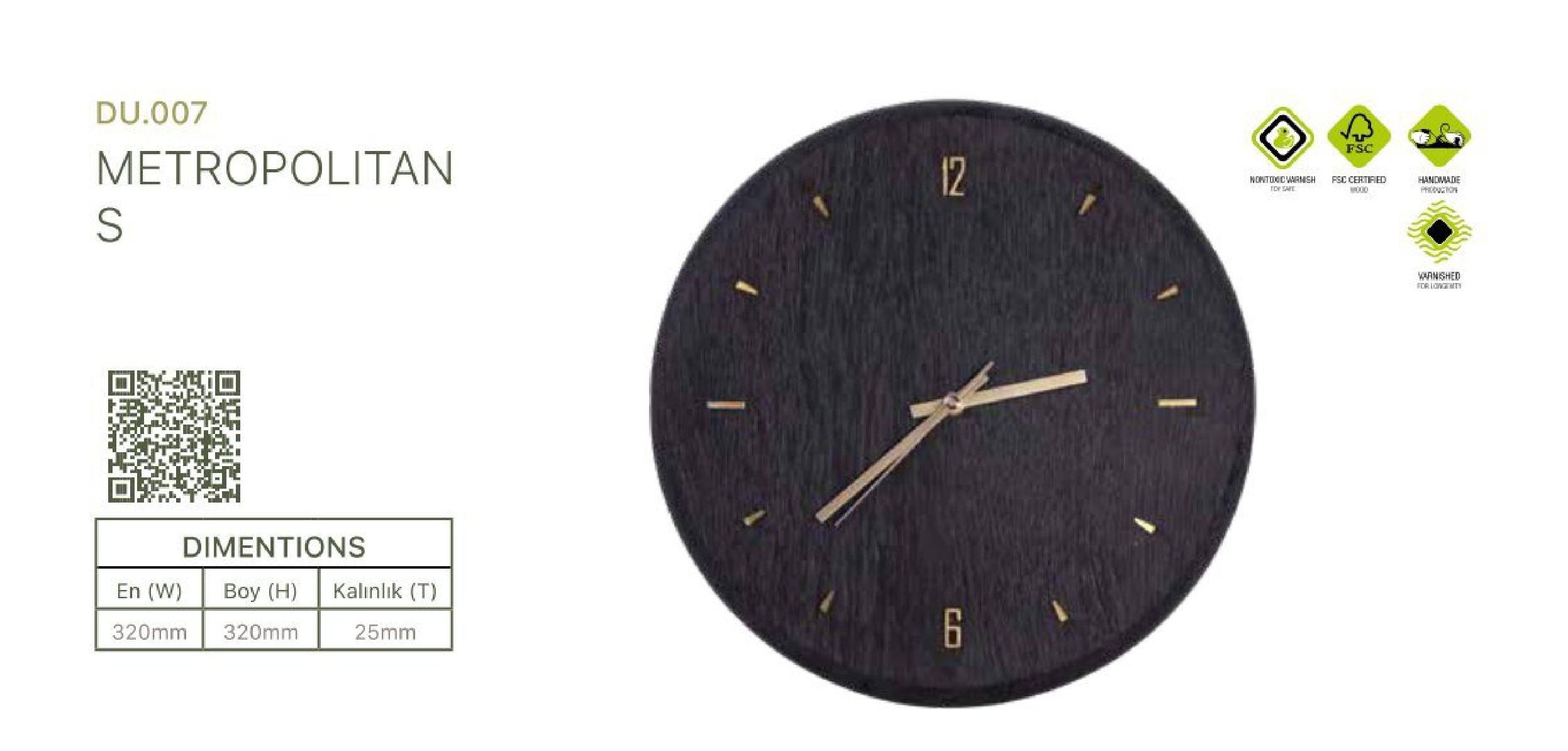 Metropolitan04 wooden wall clock, decorative natural clock, minimalist wood decor clock, handcrafted wall timepiece, rustic wall accessory, stylish home clock, natural grain wall clock, silent movement clock, modern rustic decor, handcrafted clock wood, contemporary wall art clock, elegant timepiece, wood texture clock