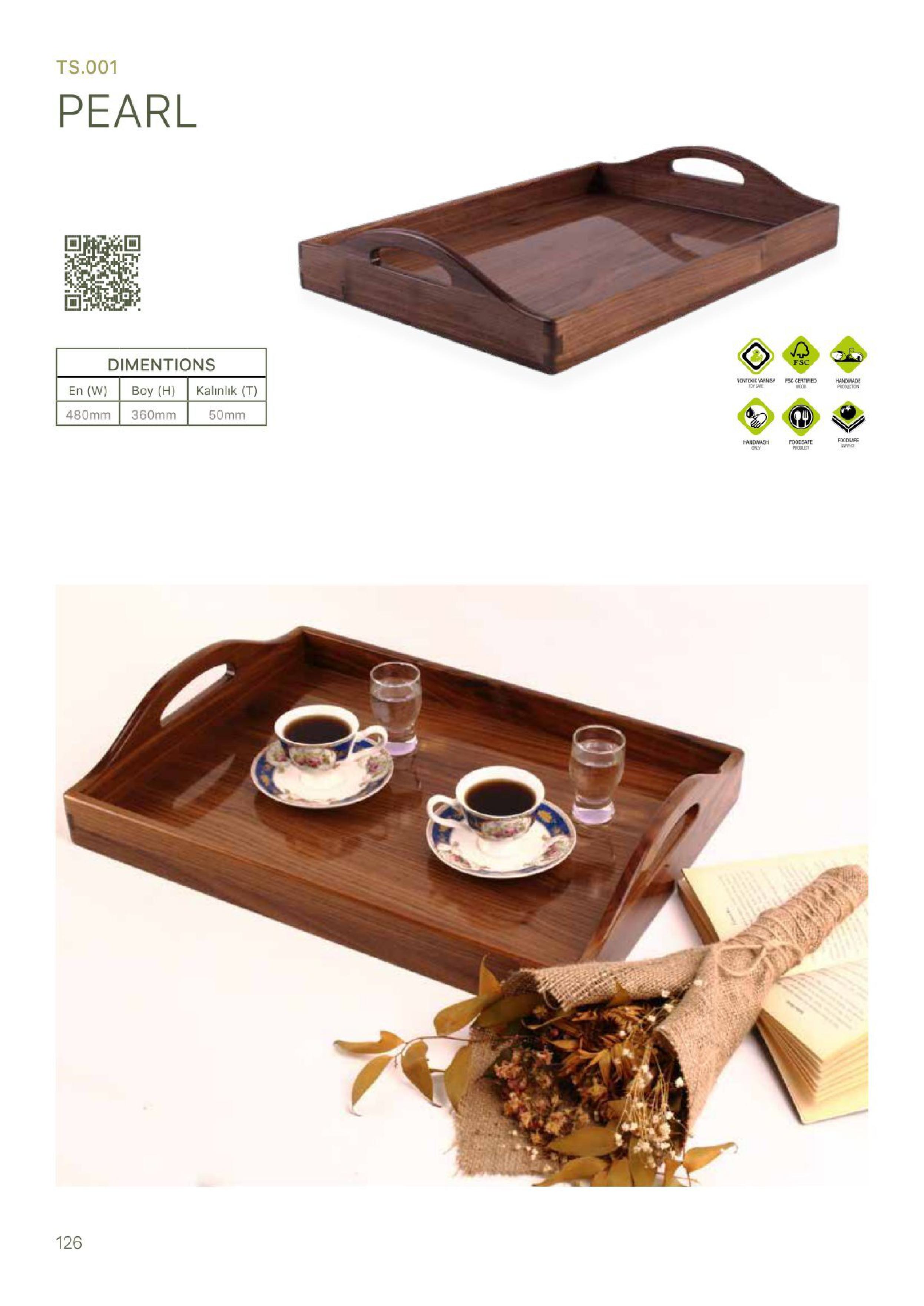 solid walnut serving tray, Pearl wooden tray, 100% walnut wood tray, premium serving platter, handcrafted walnut tray, natural walnut decor, luxury wood tray, wooden kitchen accessory, rustic walnut tray, elegant serving board, fine walnut woodware, artisanal serving tray, wooden home decor