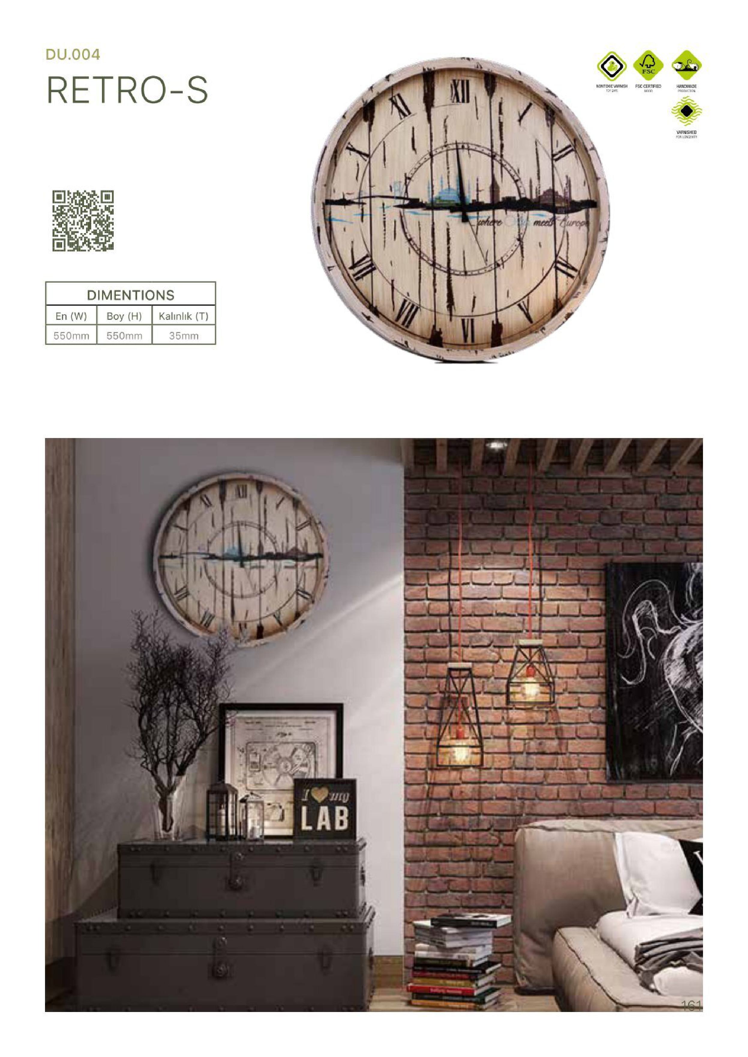 Retro-S wall clock, vintage wooden wall timepiece, retro style decor clock, handcrafted wood clock, classic wooden wall decor, old-fashioned wood clock, rustic wall timepiece, silent vintage clock, wooden frame clock, antique-style clock, decorative retro clock, timeless design wood clock, elegant wall accessory, wooden living room clock