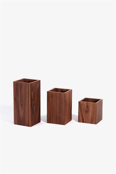 TRIBE 3'lü Saksı (Ceviz & Sukulent Hariç)wooden+DU001.06