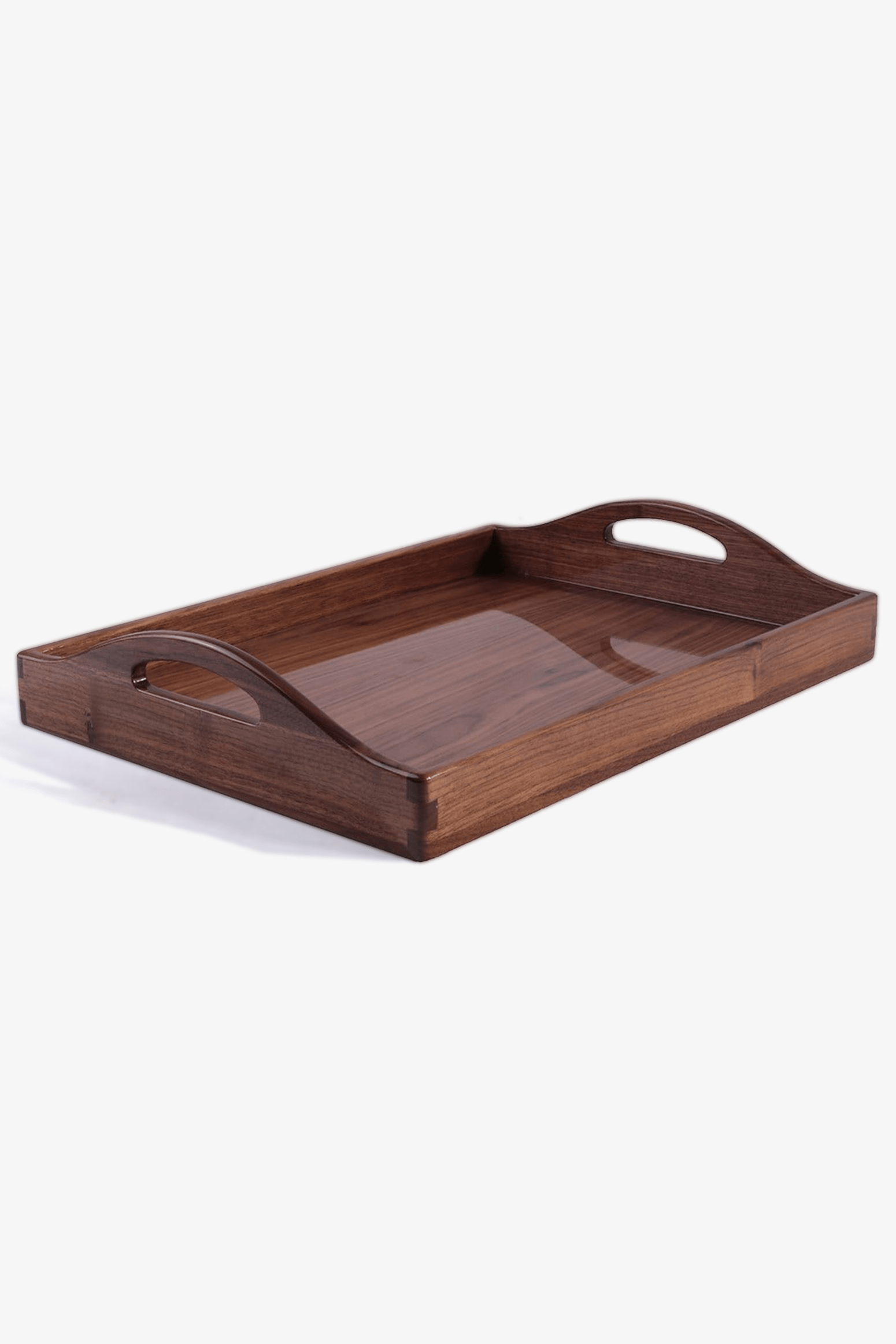 PEARL - 100% Solid Walnut Serving Tray - Premium Handcrafted Designwooden+DU004.01