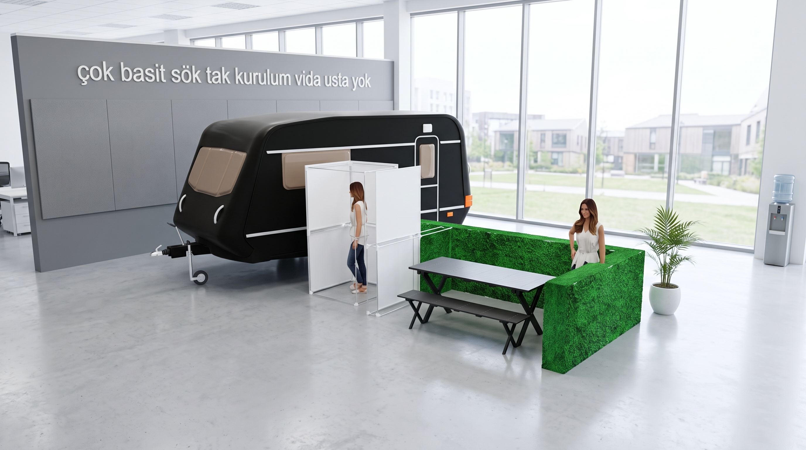 yurt disi fuarlar icin tasinabilir moduler stand