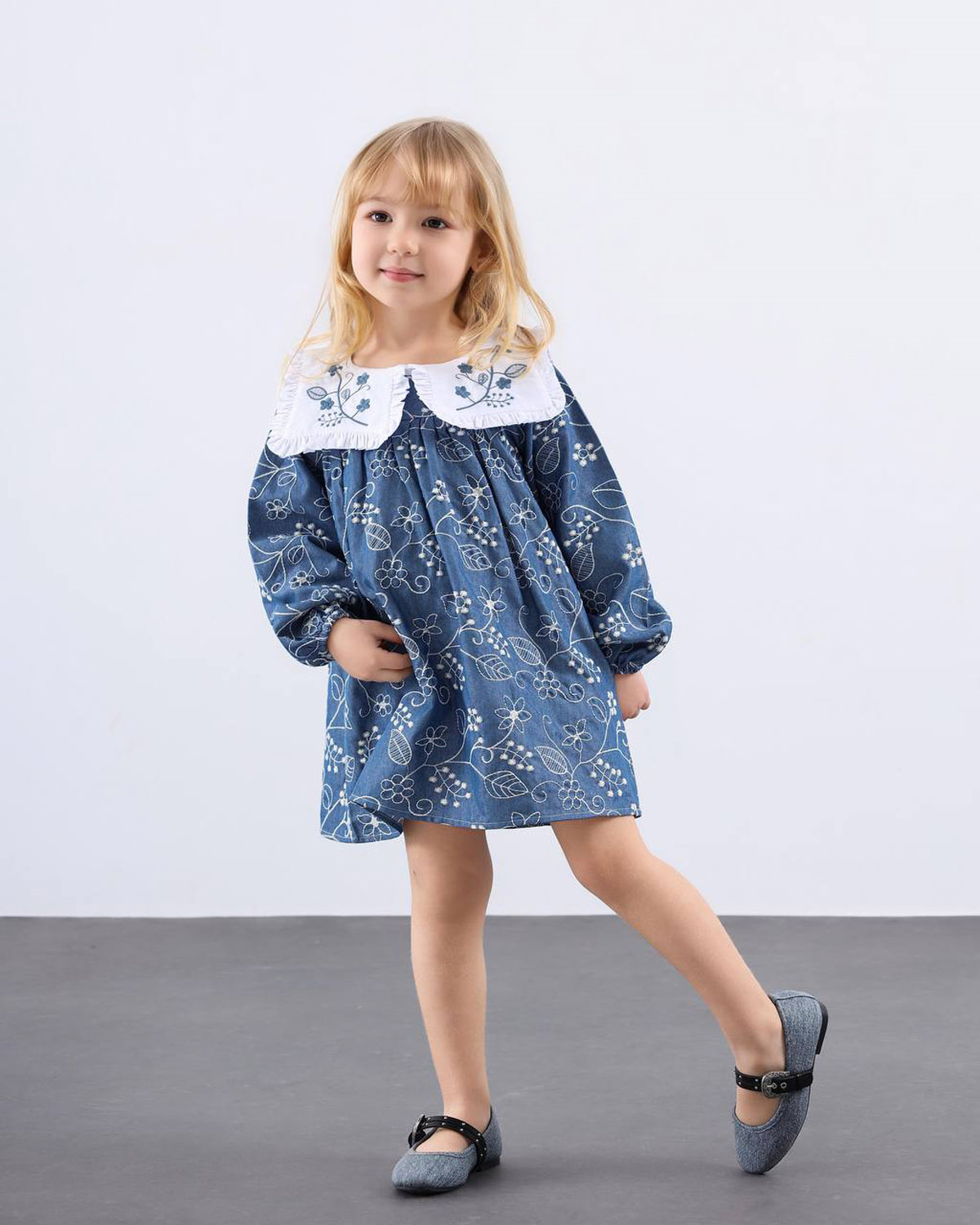 Brode Kumaş Elbise (3-10Yaş)