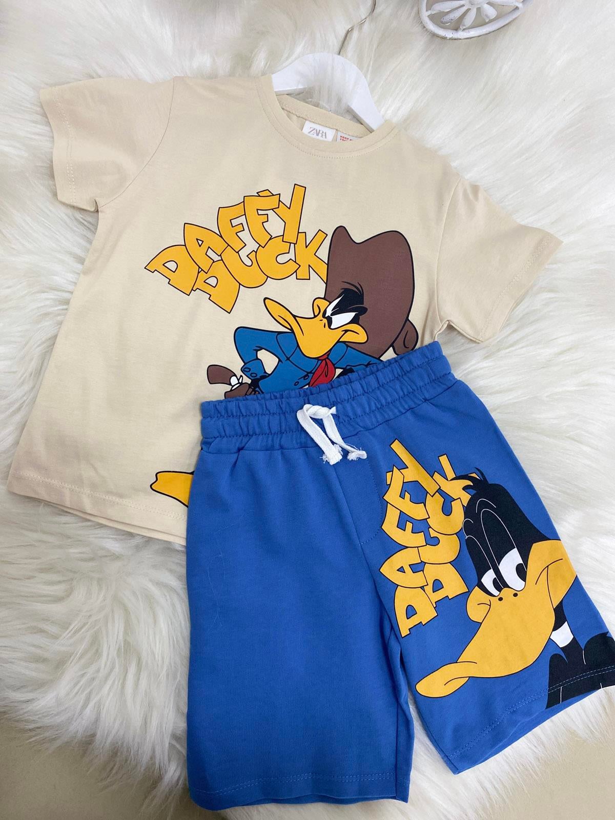 Duffy Duck Erkek Çocuk Pamuklu İkili Takım Mavi (2-8 Yaş)