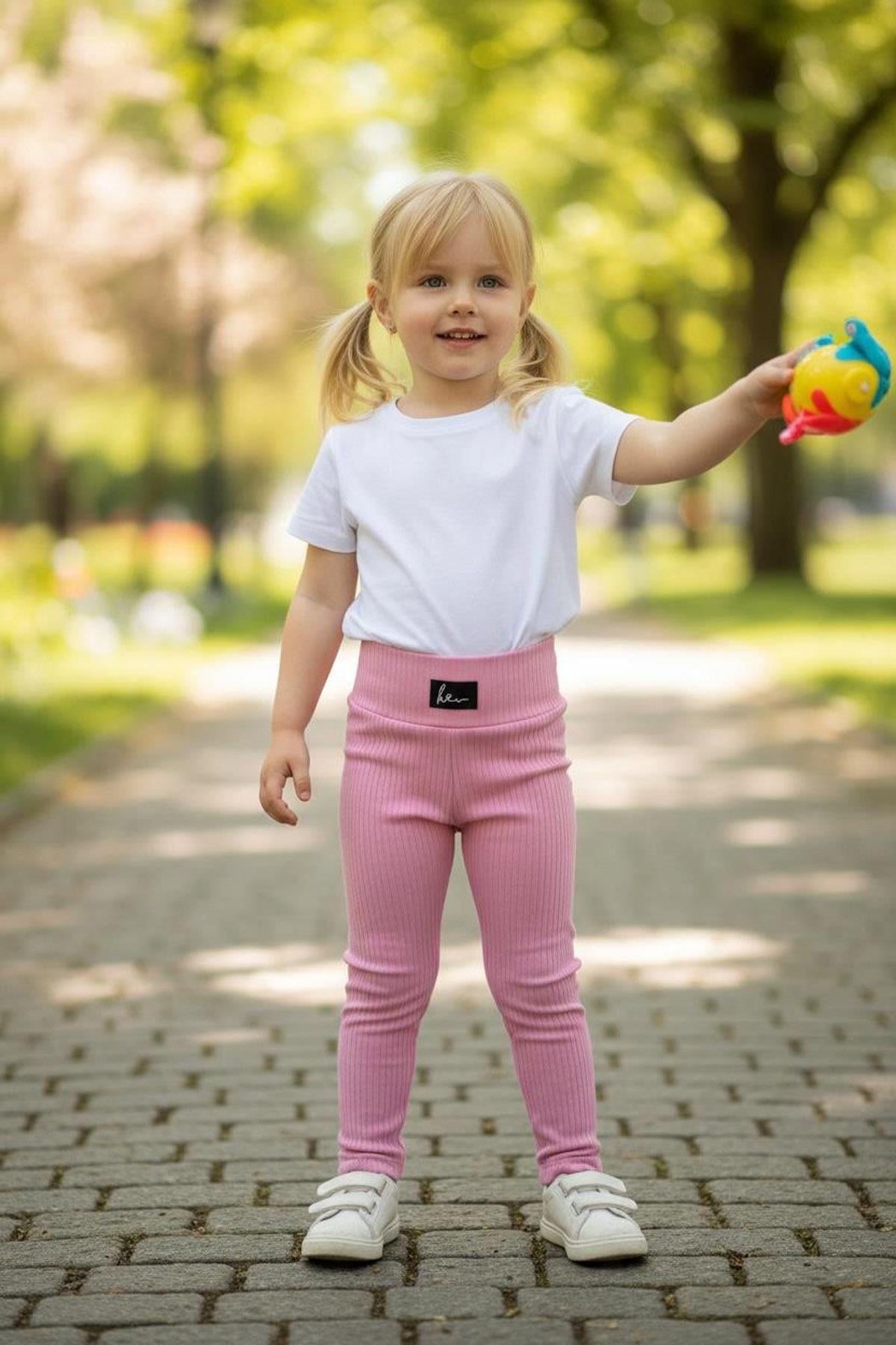 Kız Çocuk Tayt Pembe (4-10Yaş)