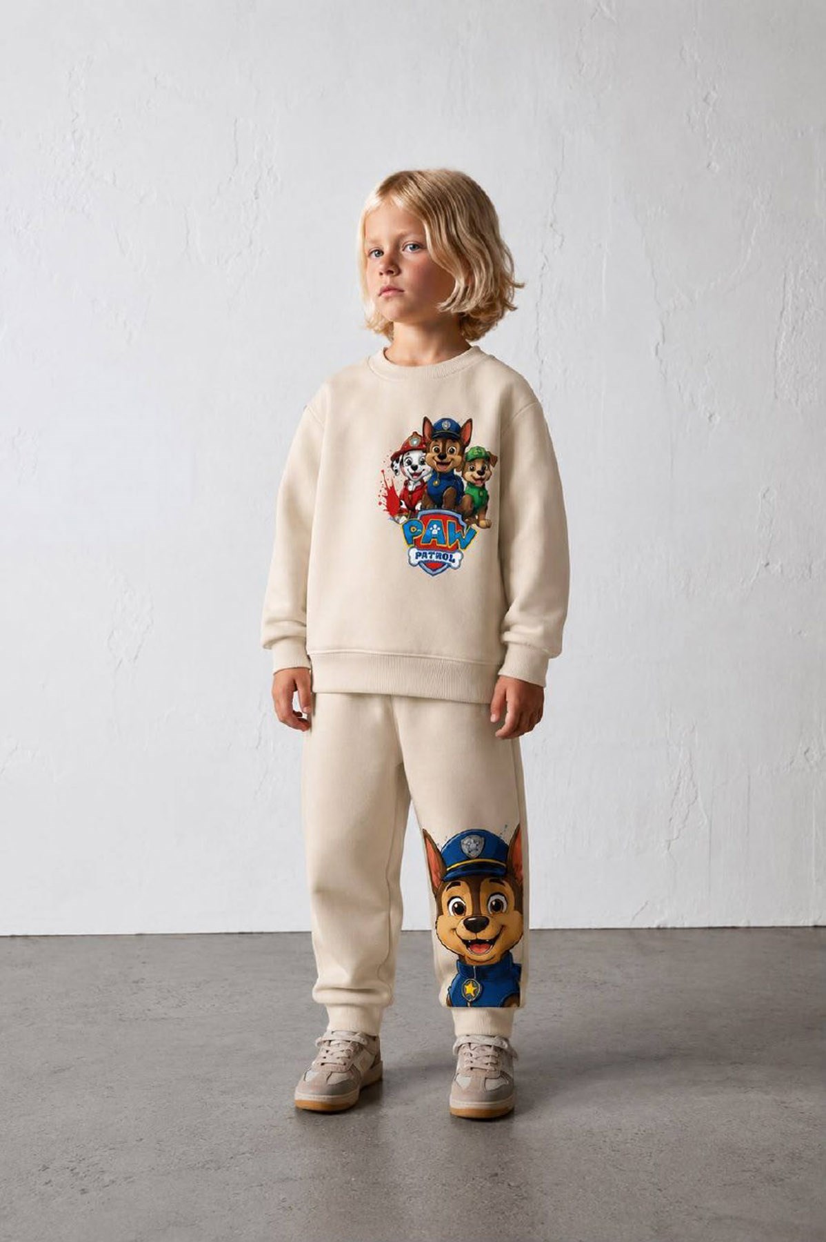 Paw Patrol İkili Takım Krem (2-8 yaş)