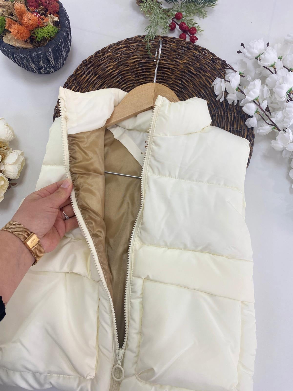 Şişme Yelek Ekru (2-7 Yaş)