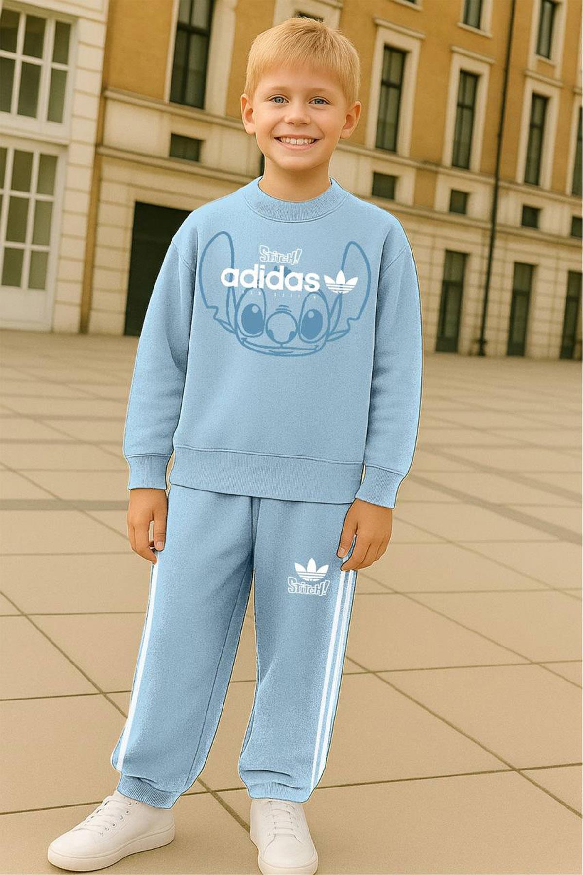 Stitch Marka Model İkili Takım Mavi (2-8 Yaş)