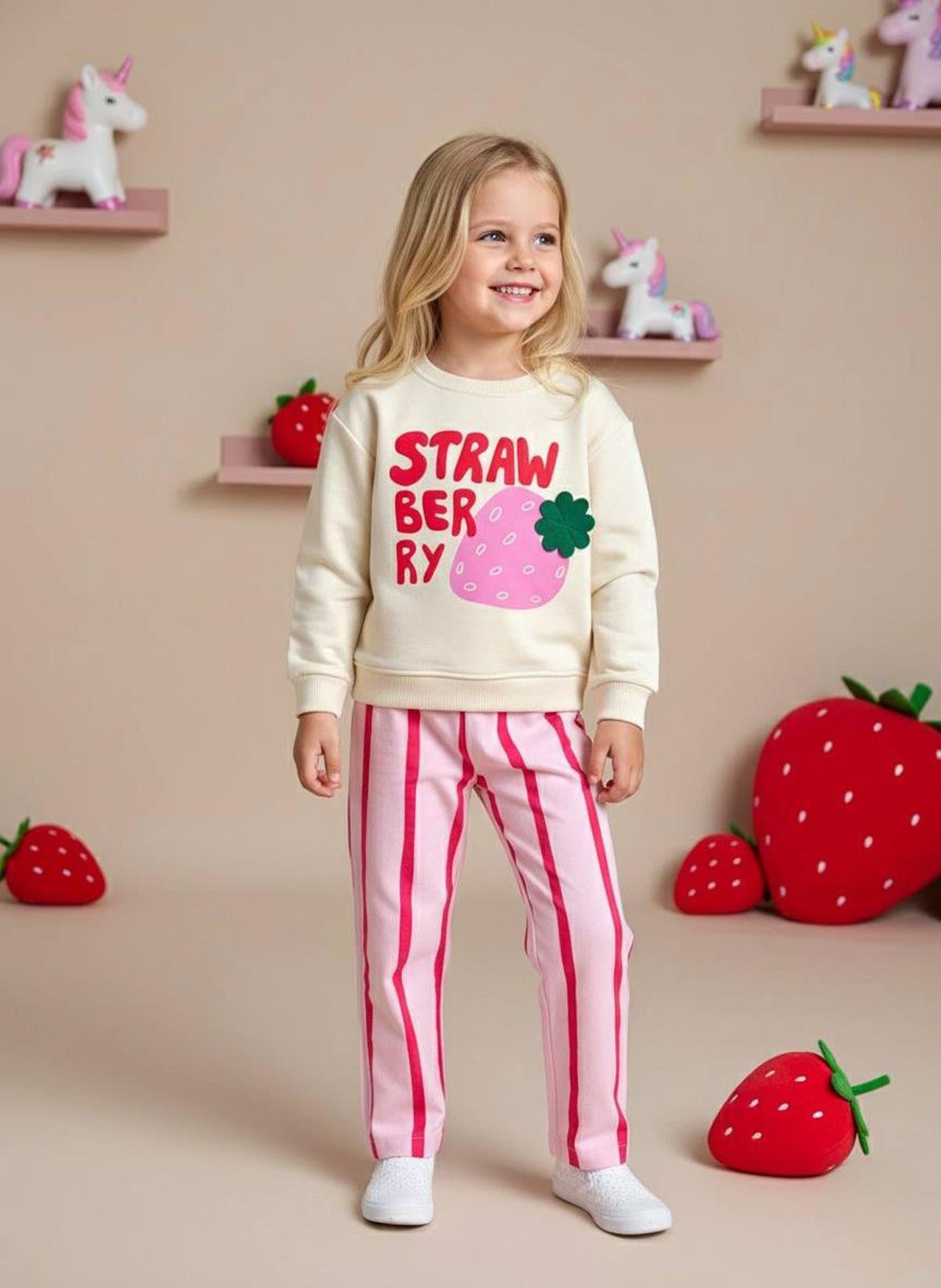 Strawberry 3 İplik İkili Takım (2-8Yaş)