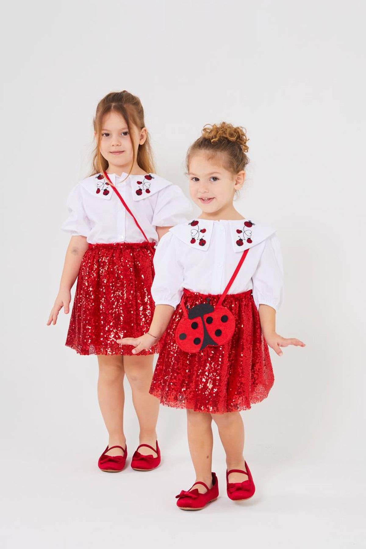 Uğur Böceği Pullu Etekli Takım (2-8 Yaş)