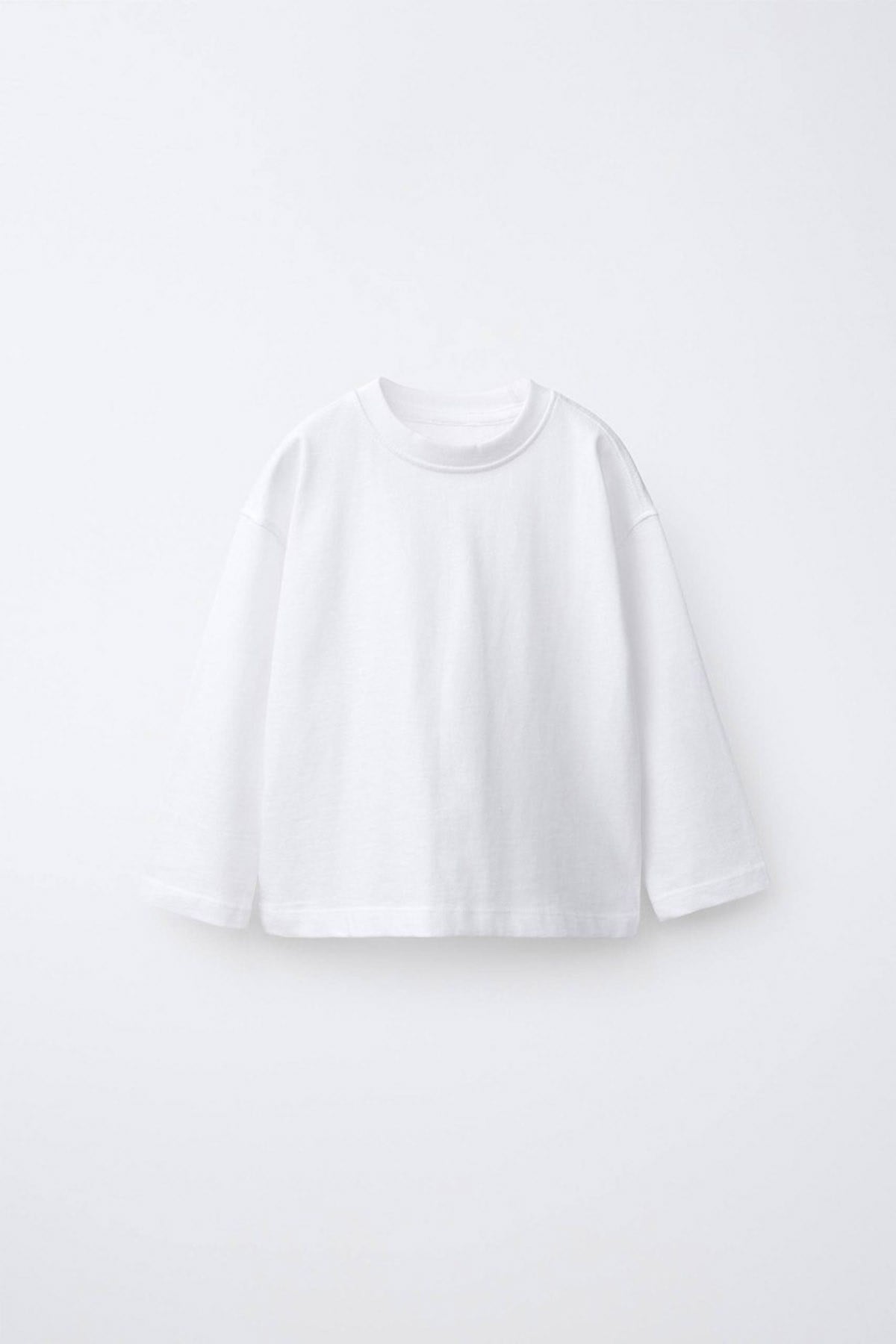 Unısex Pamuklu Basic Tshirt Beyaz (2-7 yaş)