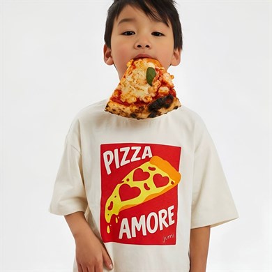 Pizza Amore Çizgili Şortlu İkili Takım (2-8 Yaş)