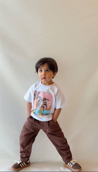 Tshirt Gabardin Pantolon İkili Takım (3-10 Yaş)