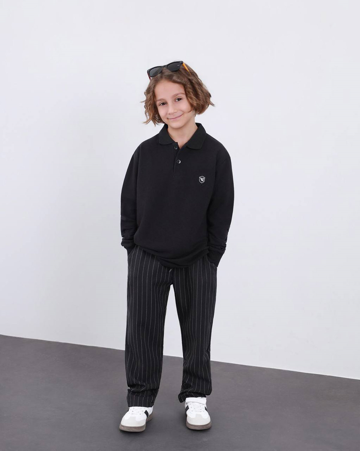 Basic Pamuklu İkili Takım Siyah (4-12 Yaş)