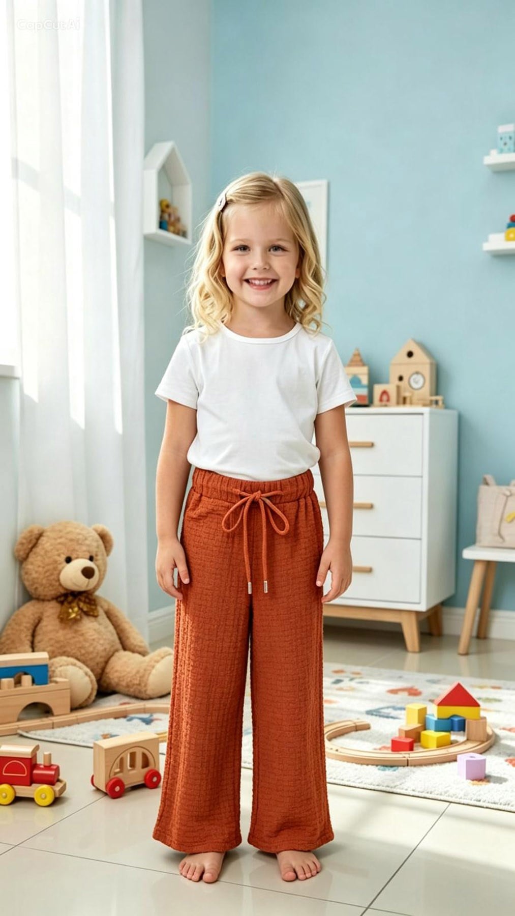 Bürümcük Kumaş Pantolon Tarçın (4-10 Yaş)