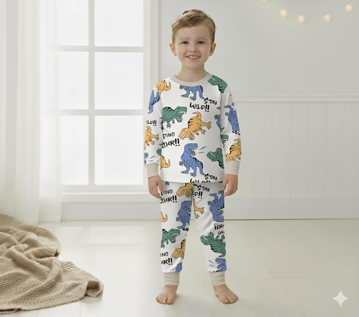 Dinazor Pamuklu Pijama Takımı (3-12 Yaş)
