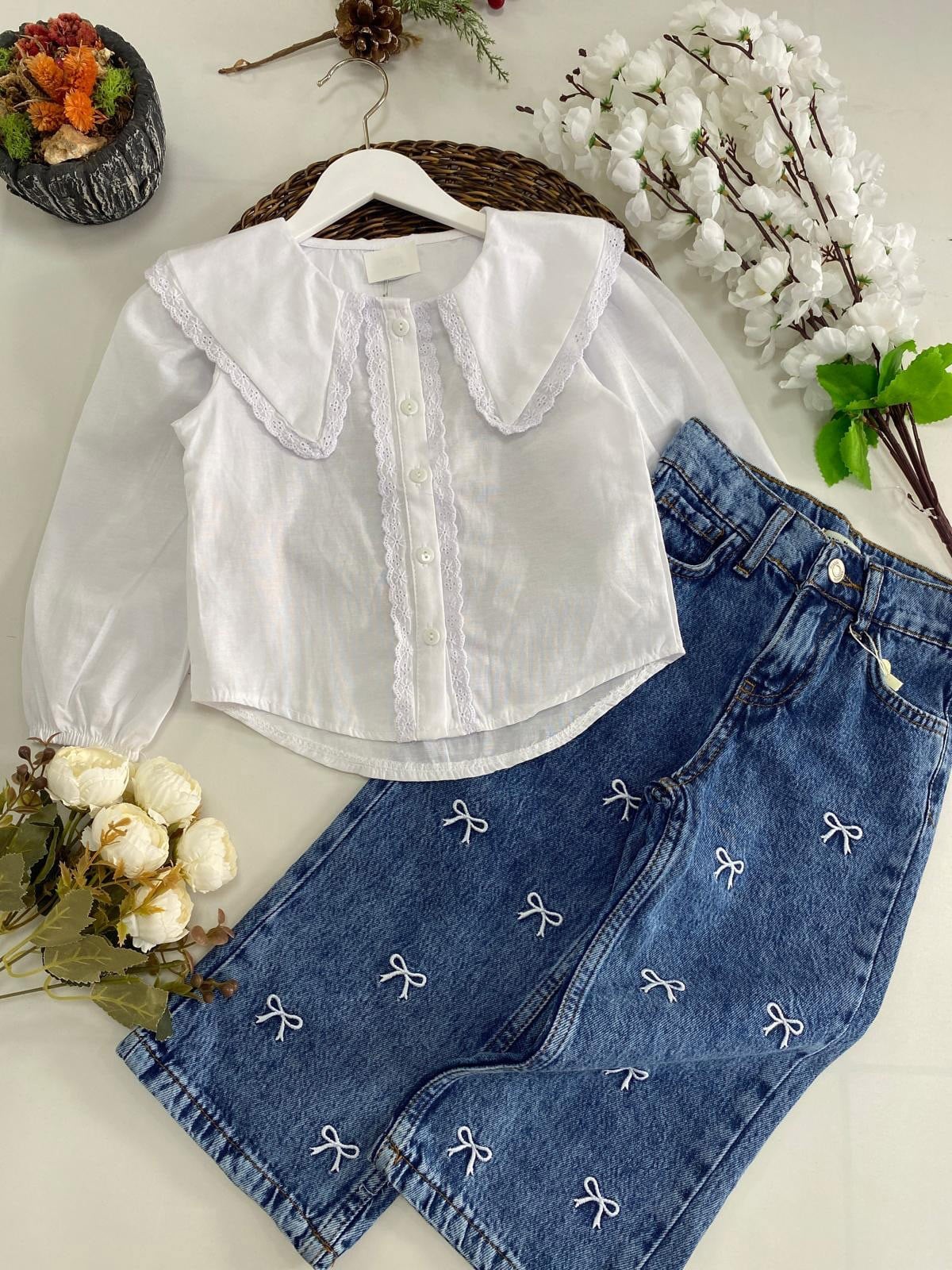 Fiyonk Nakış İşleme Denim (2-10 Yaş)
